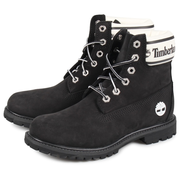 timberland boots black and white